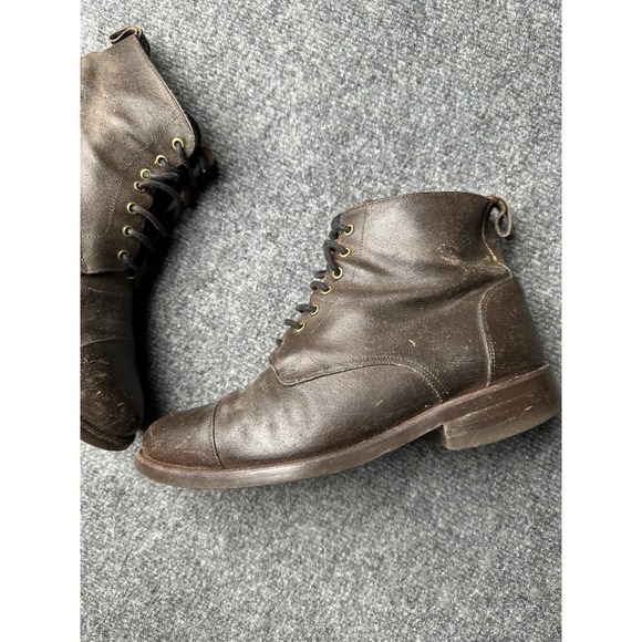 Mens Boots Taft Brown Cap Toe Lace Up Dainite Sole Leather, Size US 8 main image 4